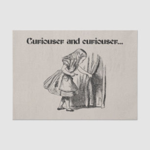 Papier Mousseline Curiouser et Curiouser Alice avec clé