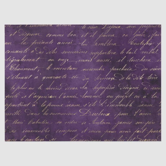 Papier Mousseline Curseur d'or sur la décomposition violette profond (Recto)