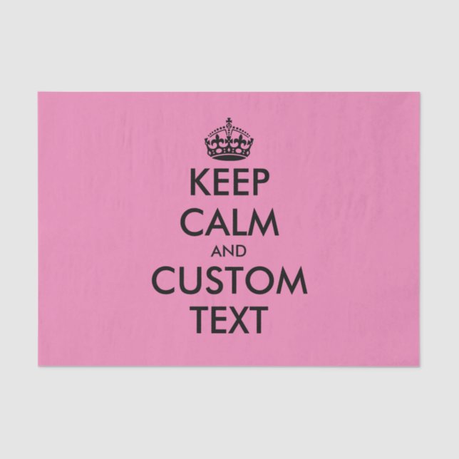 Papier Mousseline Custom Keep Calm papier cadeau souvenir papier pap (Recto)