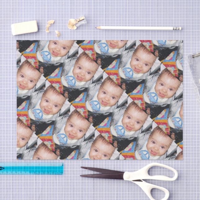 Papier Mousseline Customisez-le avec votre motif photo Papier Tissu (Artisanat)