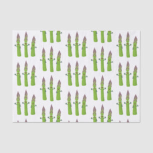 Papier Mousseline Cute asperges chantant un trio végétal dessin anim