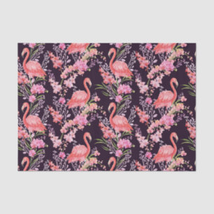 Papier Mousseline Cute Beach Flamingo motif tissu de fête