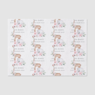 Papier Mousseline Cute Blush Rose Floral Gâteau Mixer Boulangerie Re