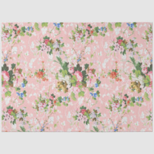 Papier Mousseline Cute Chic Girly Floral-Pink Arrière - plan