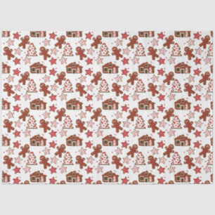 Papier Mousseline Cute Christmas Gingerbread Motif de cookies