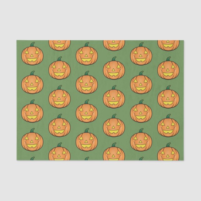 Papier Mousseline Cute Citrouille Halloween (Recto)
