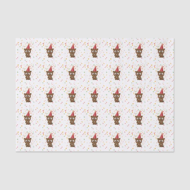 Papier Mousseline Cute Confetti Party Beaver (Recto)