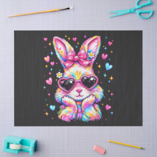 Papier Mousseline Cute Coquette Tie Dye Rabbit Easter Bunny