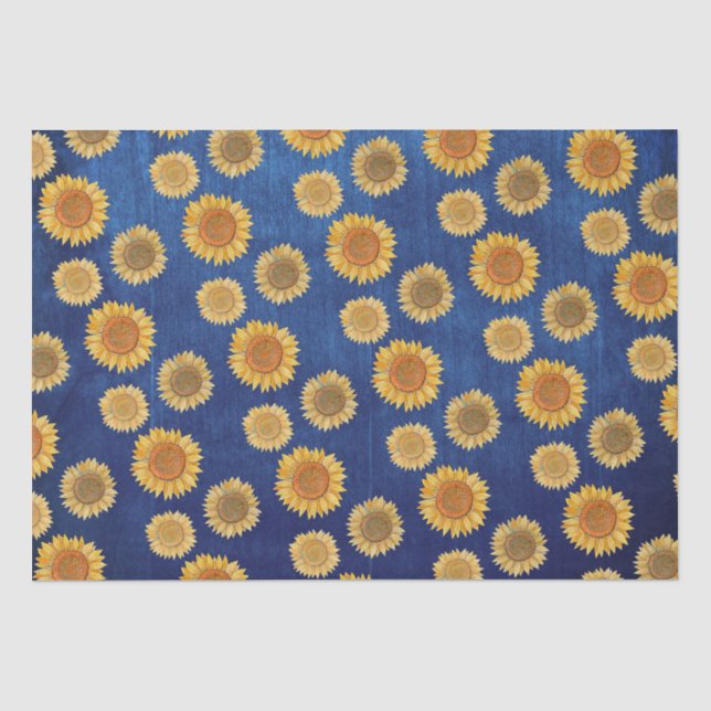 Papier Mousseline Cute Elegant Boho Navy Bleu Bois Rustique Tourneso (Recto)