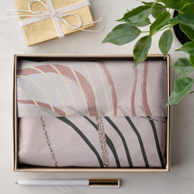 Papier Mousseline Cute Girl Rose Bohême Rose Gold Design (Cadeau)