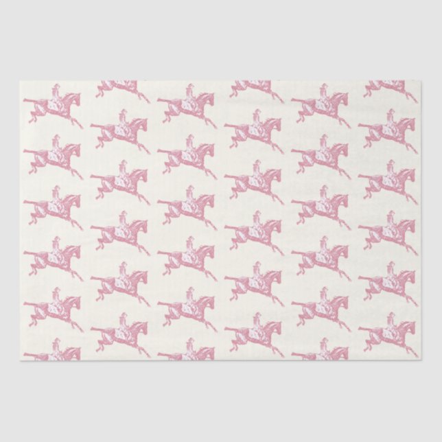 Papier Mousseline Cute Girly Rose Rose Or Équitation Équitation (Recto)