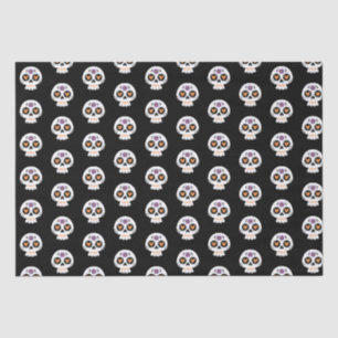 Papier Mousseline Cute Halloween Motif crâne sucre