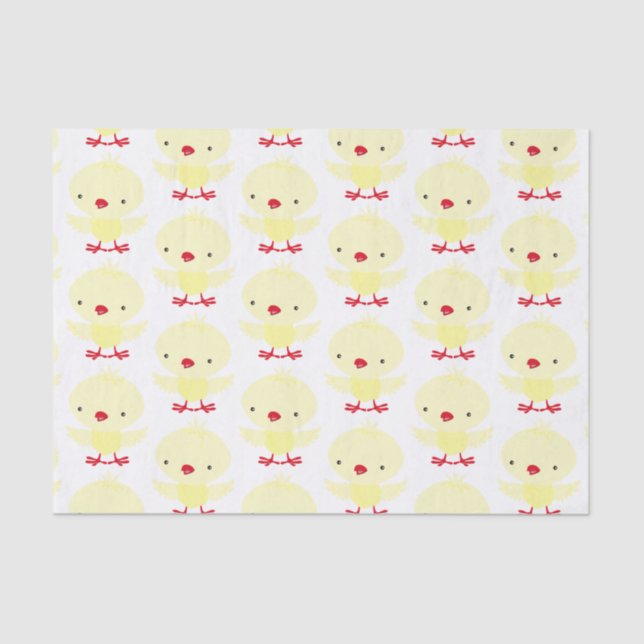 Papier Mousseline Cute Jaune Canard | Pâques (Recto)