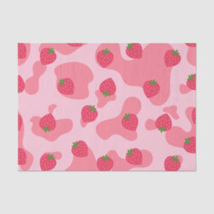 Papier Mousseline Cute Kawaii Motif de la vache fraise