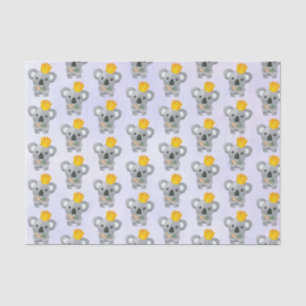 Papier Mousseline Cute Koala dans une couronne d'or