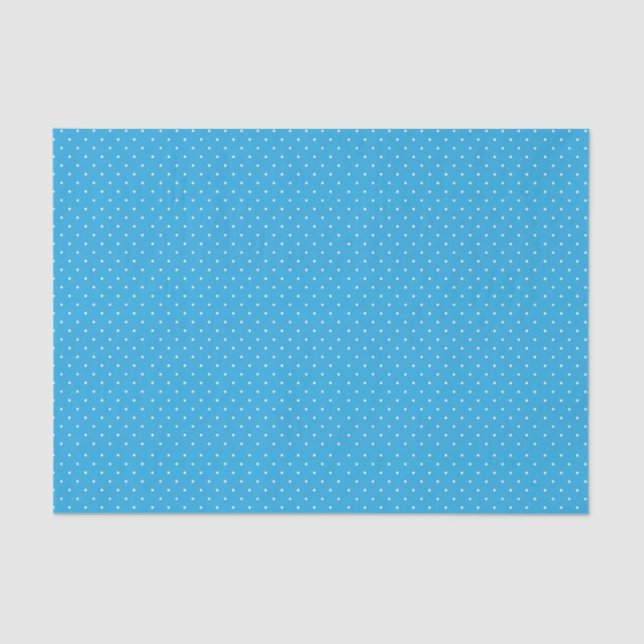Papier Mousseline Cute Light Blue Polka Dot Pattern (Recto)