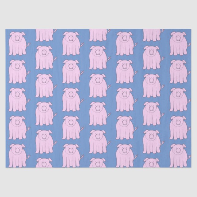 Papier Mousseline Cute Little Pig Jouer Piglet Motif Nursery do-it-y (Recto)