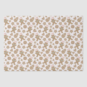 Papier Mousseline  Cute Noël Gingerbread Homme Motif