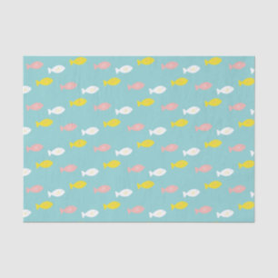 Papier Mousseline Cute Océan Poisson Nager Whimsical Nautique