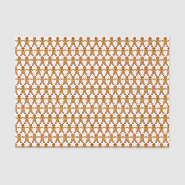 Papier Mousseline Cute pain d'épices Hommes Motif Noël (Recto)