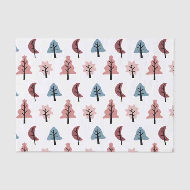 Papier Mousseline Cute Pastel Cookie sapin de Noël Motif Vacances (Recto)