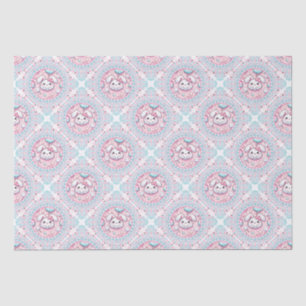 Papier Mousseline Cute Pastel Kawaii Bunny Dot Mandala Diamond Tile