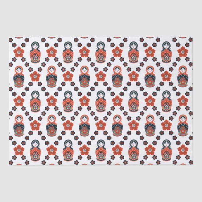 Papier Mousseline Cute poupée russe de nidification (Recto)