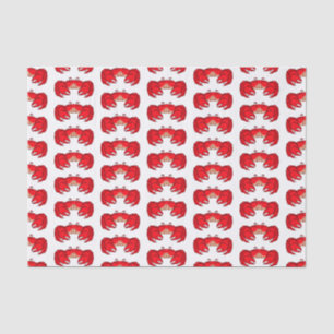 Papier Mousseline Cute red crab cartoon
