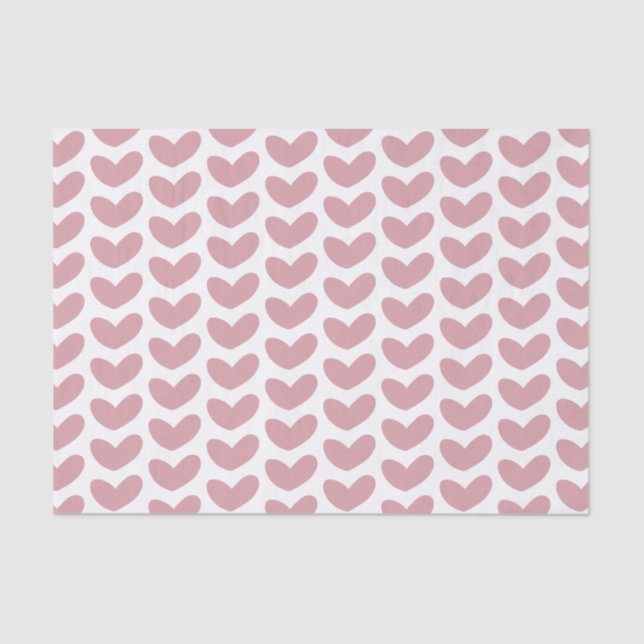 Papier Mousseline Cute Rustique Valentines Coeurs Motif (Recto)