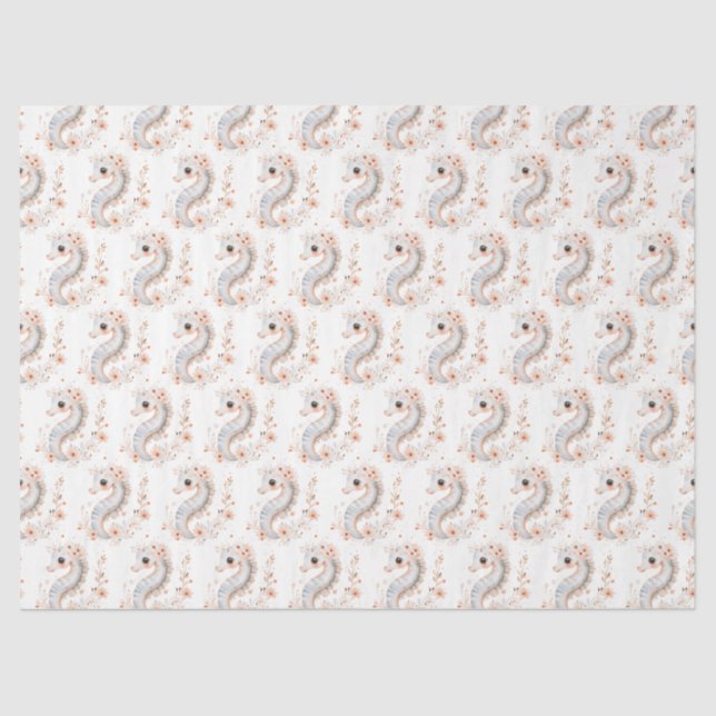Papier Mousseline Cute Seahorse (Recto)