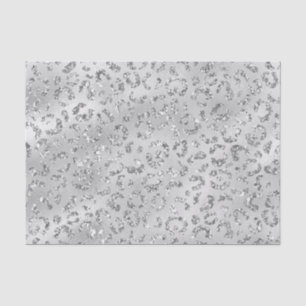 Papier Mousseline Cute Silver Cheetah Leopard Motif d'impression