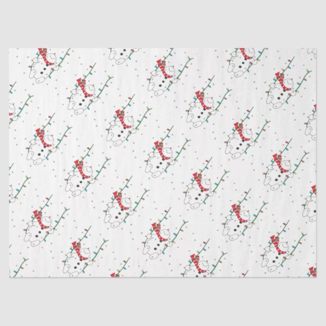 Papier Mousseline Cute Snowman (Recto)