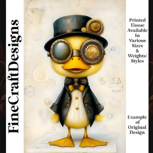 Papier Mousseline Cute Steampunk Duckkings En Vêtements K8 Découpage