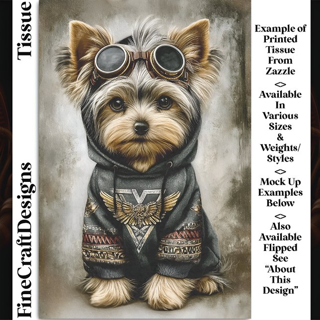 Papier Mousseline Cute Urban Steampunk Chien En Sweat - shirt à capu (Créateur téléchargé)