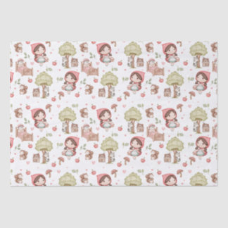 Papier Mousseline Cute Whimsical Little Red Riding Hood Histoire