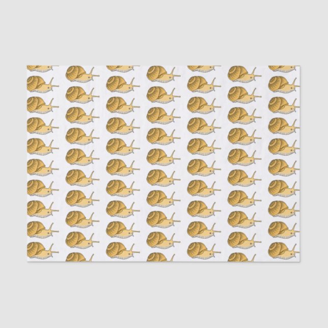 Papier Mousseline Cute yellow snail cartoon (Recto)