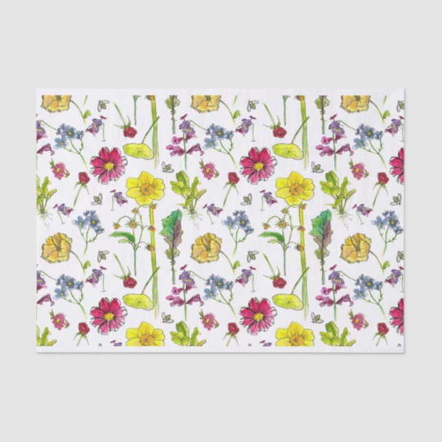 Papier Mousseline Daffodil Fleurs Fleur sauvage Farm Stand (Recto)