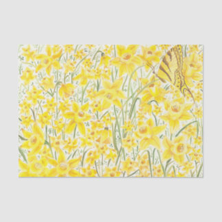 Papier Mousseline Daffodique Papier Tissu Fleur Jaune