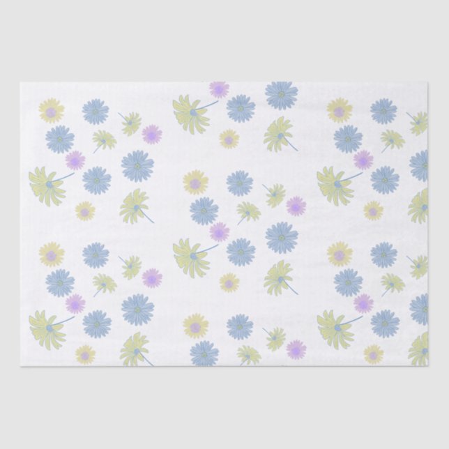 Papier Mousseline Dainty Daisies Papier Tissu (Recto)