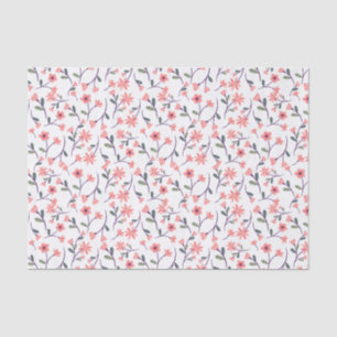 Papier Mousseline Dainty Rose Flower VI sur la page Découpage blanch