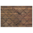 Damas d'or sur la découpage Brown du bois