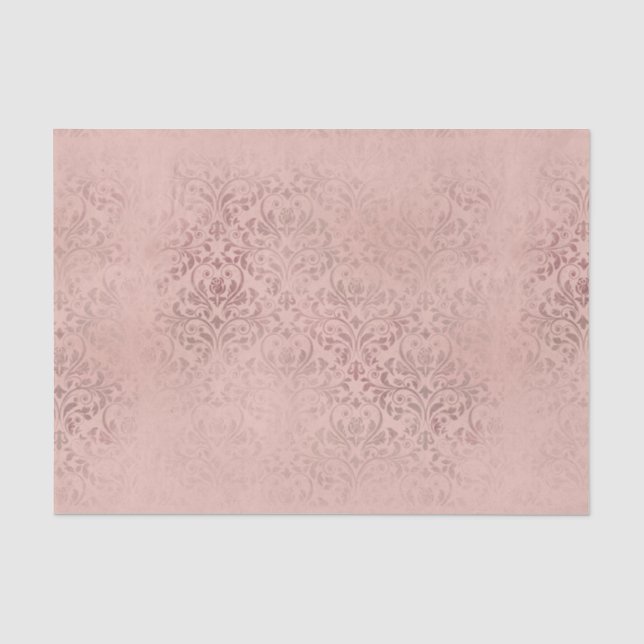 Papier Mousseline Damas rose (Recto)