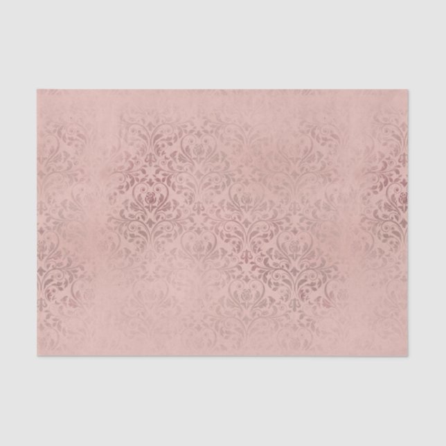 Papier Mousseline Damas rose (Recto)