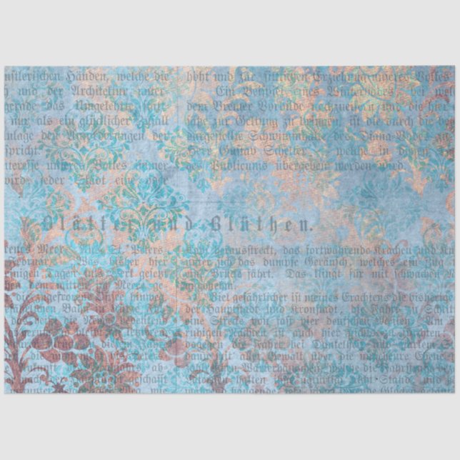 Papier Mousseline Damask Ephemera Design Series #7 (Recto)