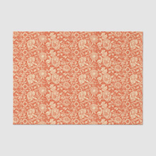 Papier Mousseline Damassé d'oeillet de Nouveau d'art, mandarine