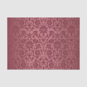 Papier Mousseline Damassé florale de rose poussiéreux