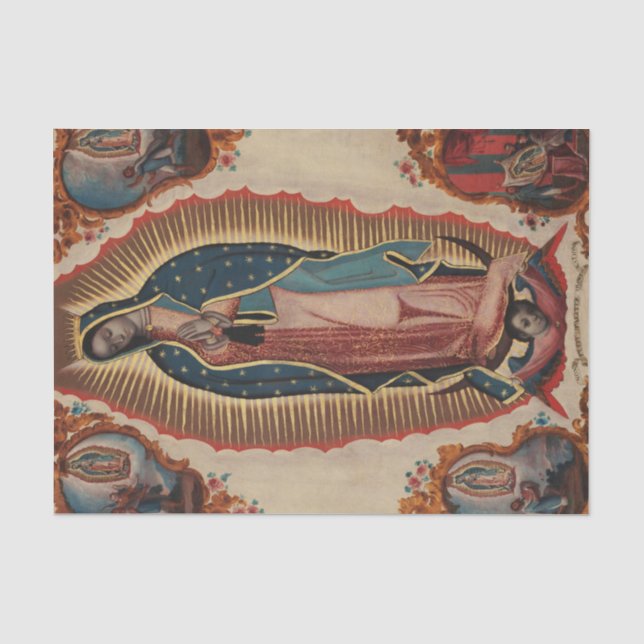 Papier Mousseline Dame de Guadalupe, 1780 par Sebastian Zalcedo (Recto)