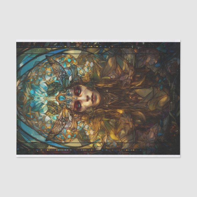 Papier Mousseline Dame de la fée en verre tendu (Recto)