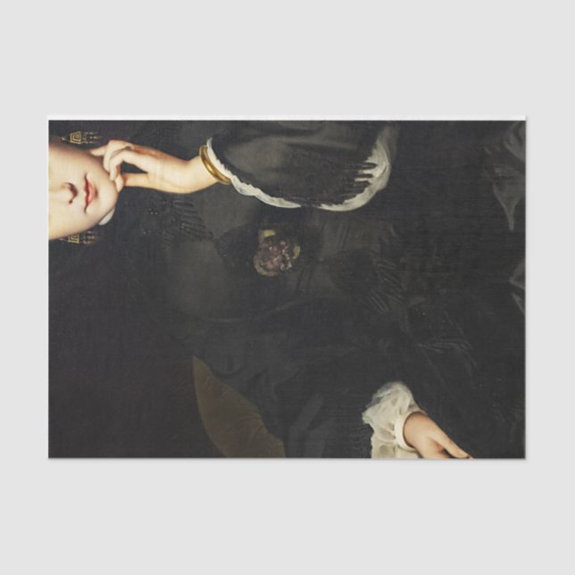 Papier Mousseline Dame en noir (Recto)