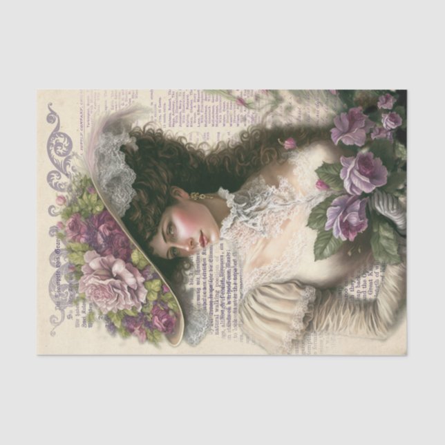 Papier Mousseline Dame victorienne (Recto)